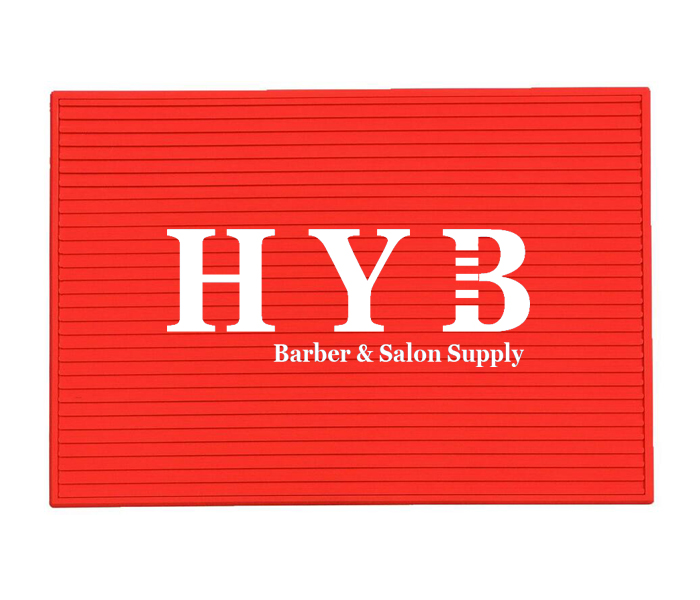 Custom Flexible PVC Nonslip Material for Salon Styling Station Work Station Salon Tools custom Barber mat with logo