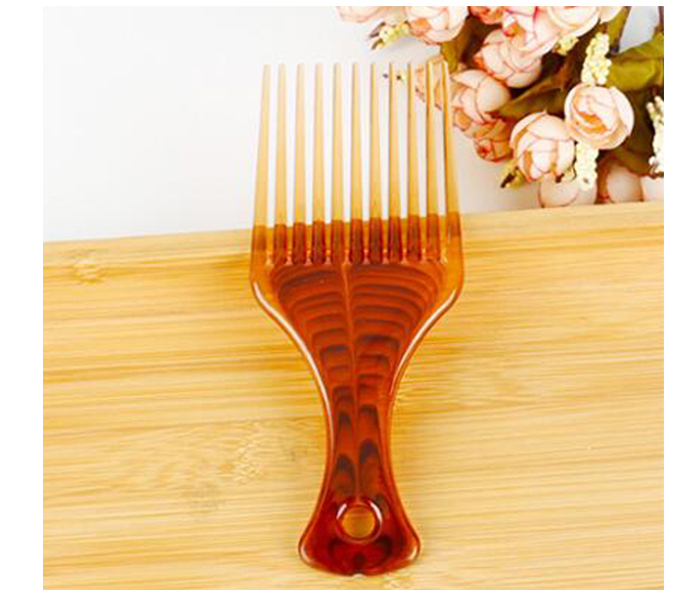 Custom Amber Color Top Quality Hair wide tooth comb large back head shape insert combs wide tooth oil head comb with printing logo