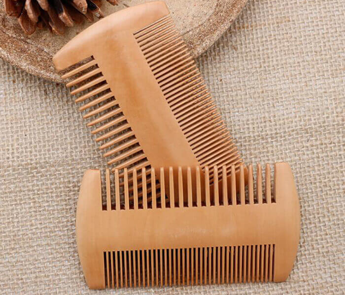 wholesale wide tooth comb private label mens grooming wooden beard comb wooden hair comb