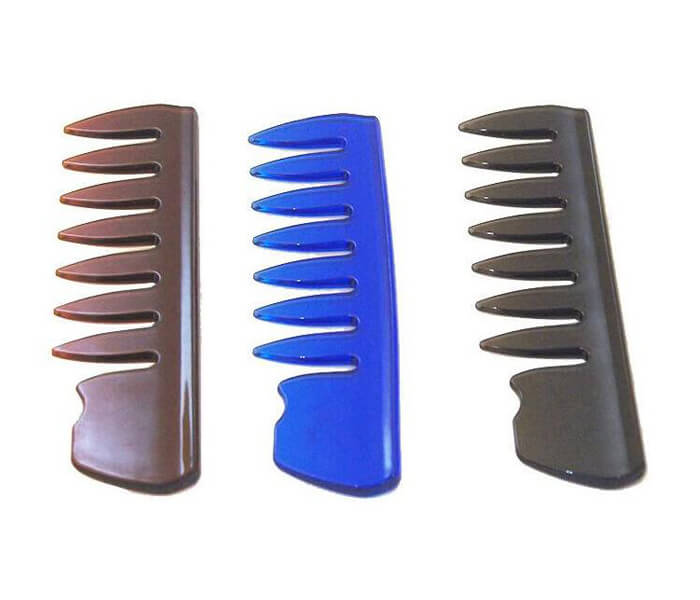 Custom salon Plastic Mens Wide Tooth Comb Detangling Hair Comb With Logo