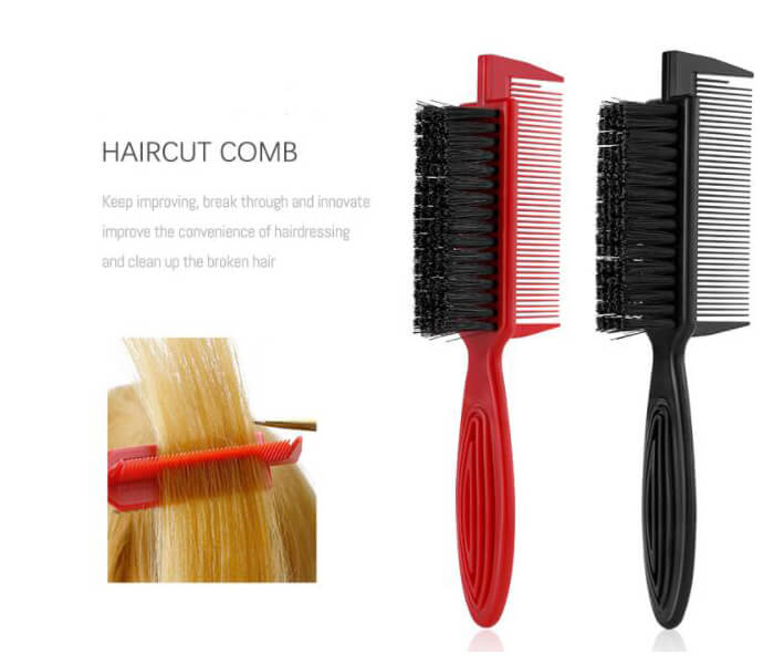 Hair Brush Combination Comb Black Bristles Brush Double Combination Hairdresser Beauty styling Cleansing Neck Brush
