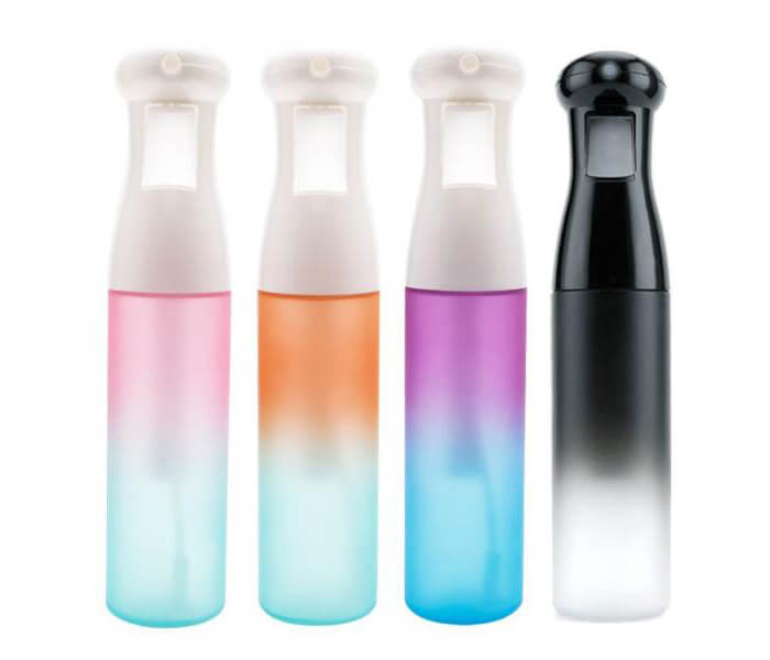 new 300ml cock head gradient color continuous spray bottle fine water mist air pressure spray bottles