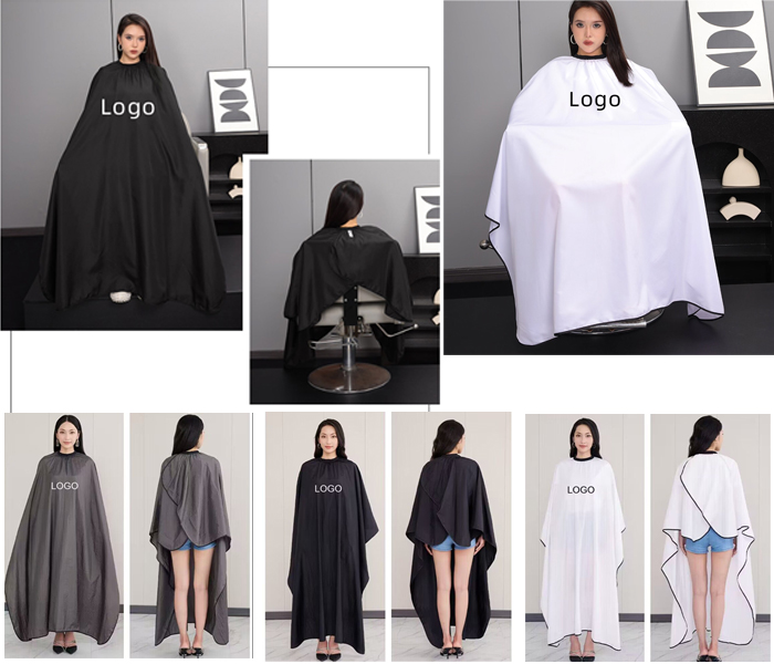Custom high quality hair Cape with logo Polyester Haircut capes Hair Cutting Cape with design hair grown