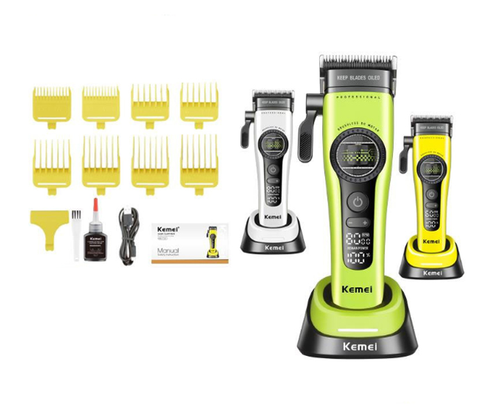 Kemei brushless electric hair clipper and hair salon dedicated electric hair clipper with external rotor hair clipper and pusher KM-1593