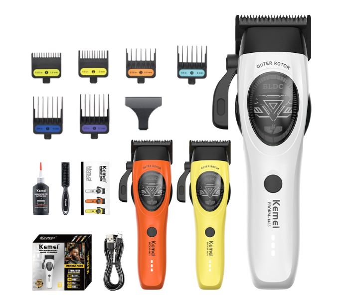 Kemei External Rotor Hair Clipper Professional Brushless Electric Hair Clipper High speed Electric hair clipper PROKM-1423